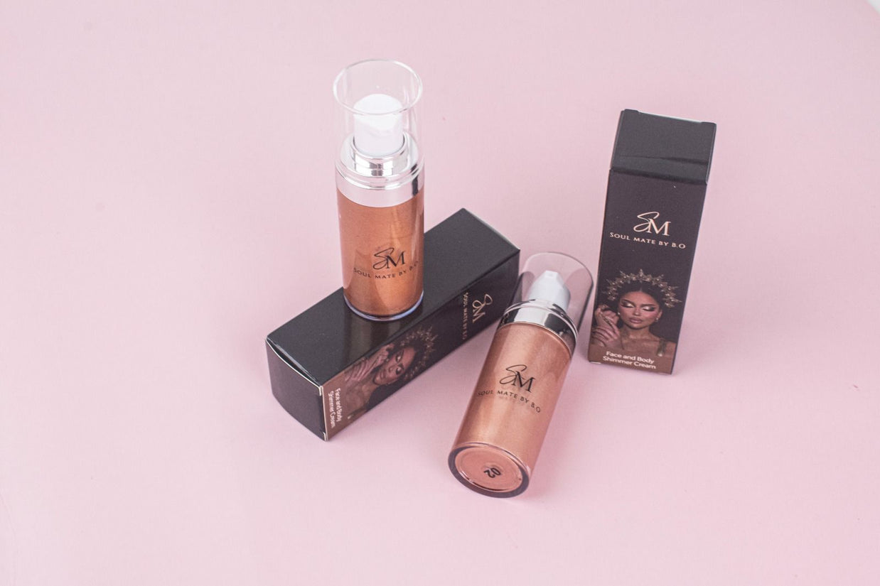 Face and body shimmer cream