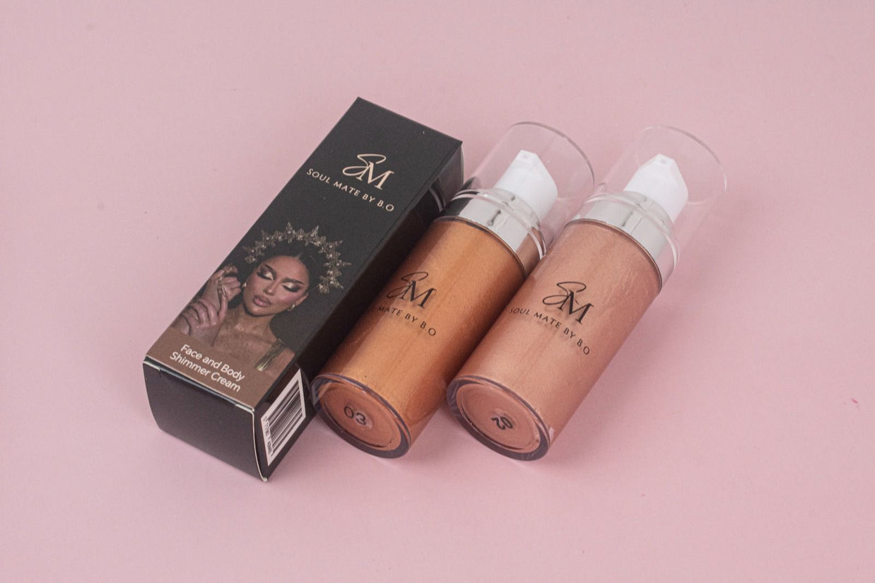 Face and body shimmer cream