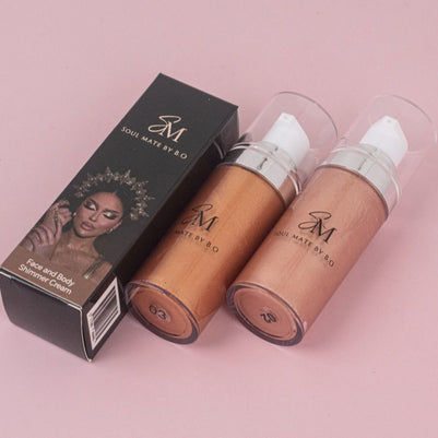 Face and body shimmer cream